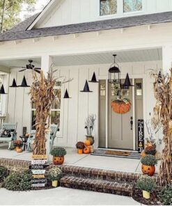 Farmhouse Pumpkin Wreath For Front Door