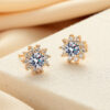 Moissanite Diamond Titanium Earrings