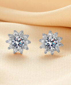 Moissanite Diamond Titanium Earrings