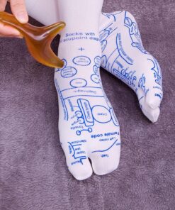 Reflexology Chart Socks with Trigger Point Massage Tool