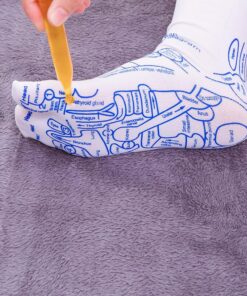 Reflexology Chart Socks with Trigger Point Massage Tool