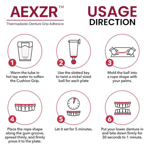 AEXZR™ Thermoplastic Denture Grip Adhesive