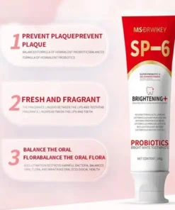 Super Probiotic-6 Toothpaste with 6 Probiotics oalance Oral microbiota strength