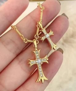 DIYSTAR™ Lymphatic Magnetic Therapy Cross Design Diamond Necklace