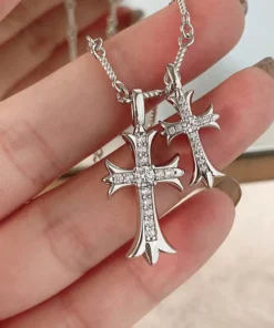 DIYSTAR™ Lymphatic Magnetic Therapy Cross Design Diamond Necklace