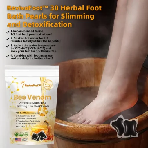 RevivaFoot™ Bee Venom Lymphatic Drainage & Slimming Foot SoakBeads