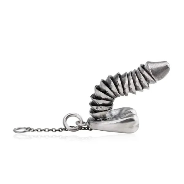 925 Sterling Silver Pullable Penis Pendant