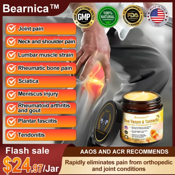 Bearnica™ Bee Venom & Turmeric Arthritis Therapy Cream