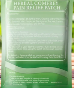 Herbal Comfrey Pain Relief Patch