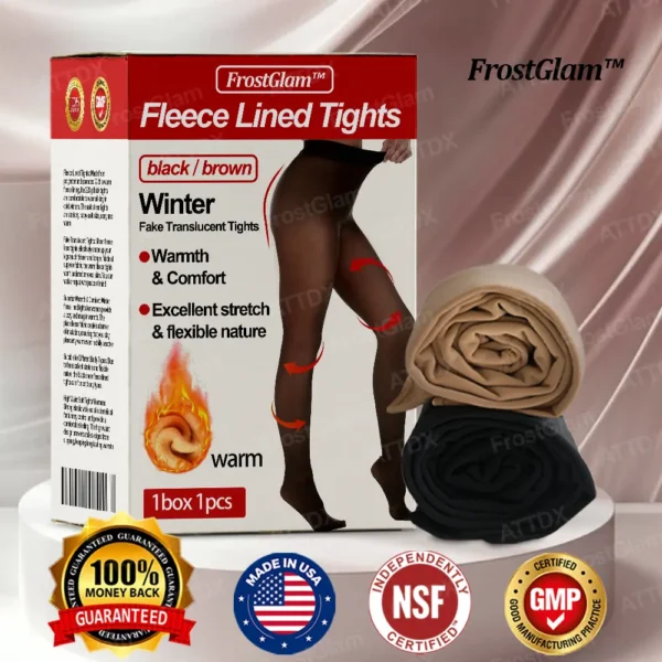 FrostGlam™ Winter Fleece Fake Translucent Tights