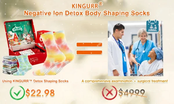 KINGURR® Negative Ion Detox Body Shaping Socks for Body Sculpting